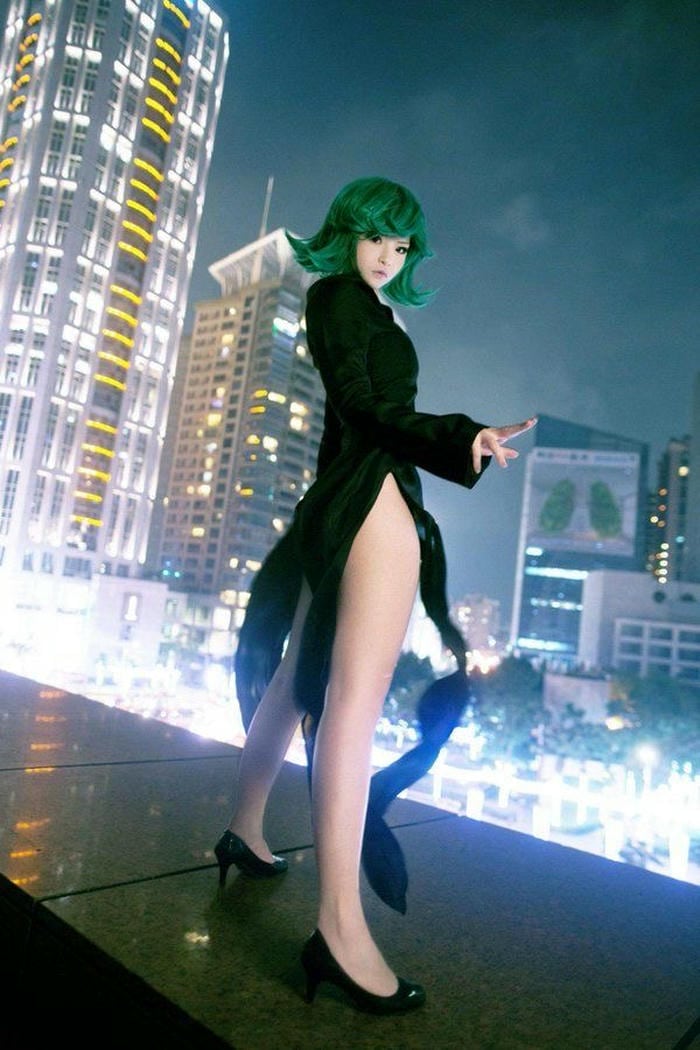hình cosplay tatsumaki phục trang chiến