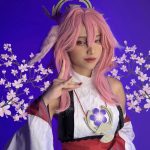 hình cosplay yae miko băng thắt lưng