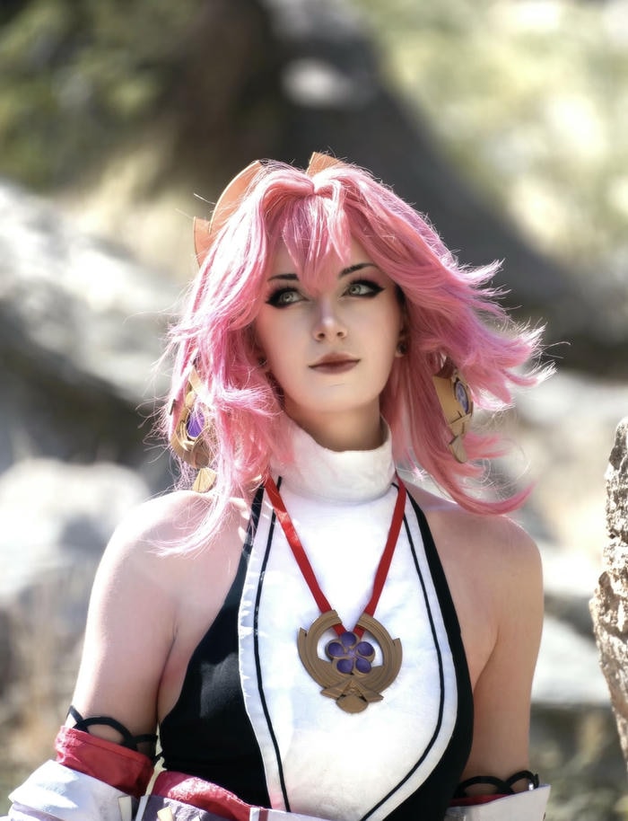 hình cosplay yae miko họa văn đẹp
