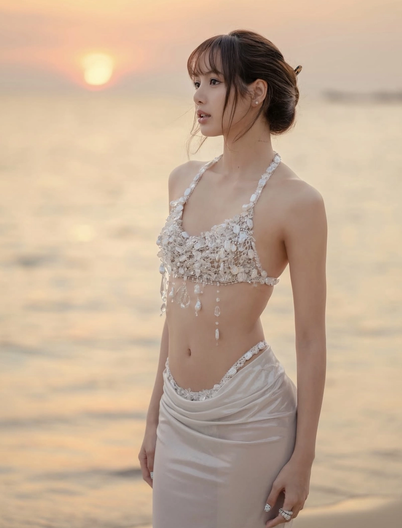 Ảnh Lisa bikini phong cách biển sang chảnh