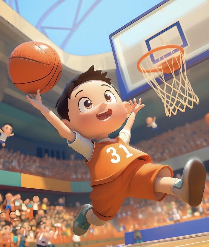 Ảnh anime bóng rổ chuyển động mạnh