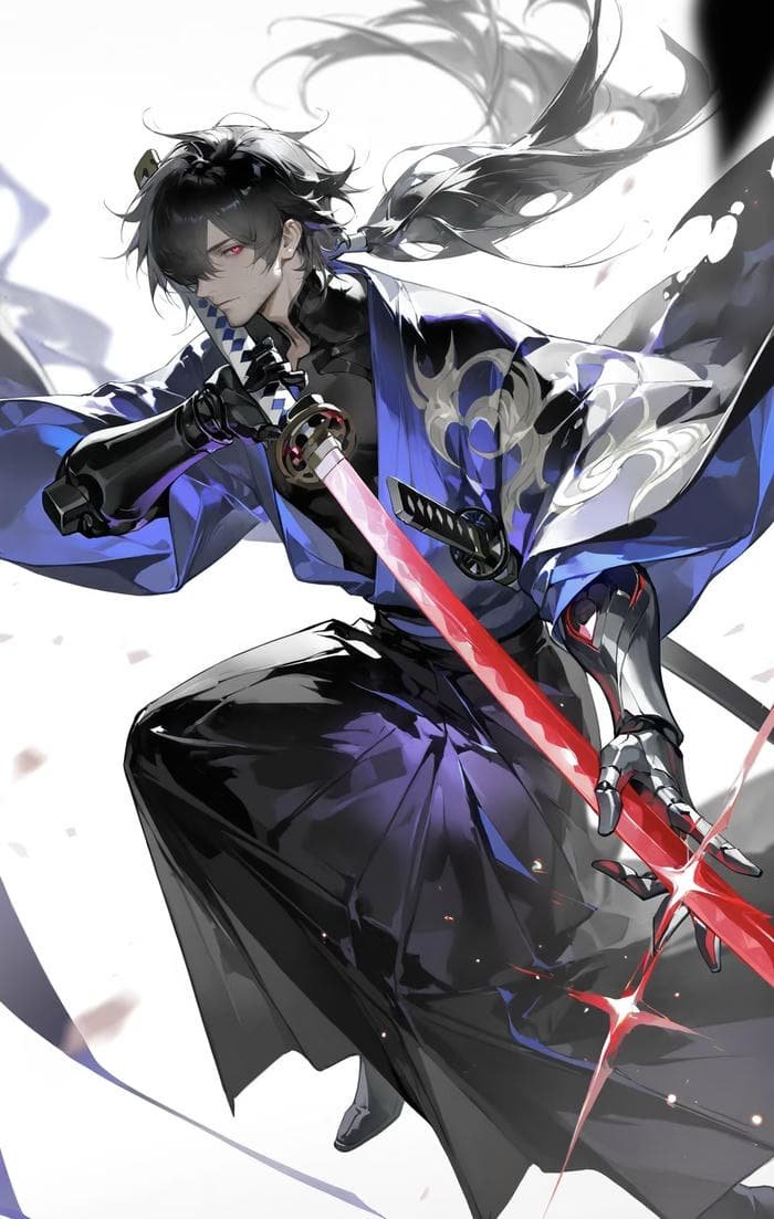 Ảnh anime nam cầm kiếm katana samurai