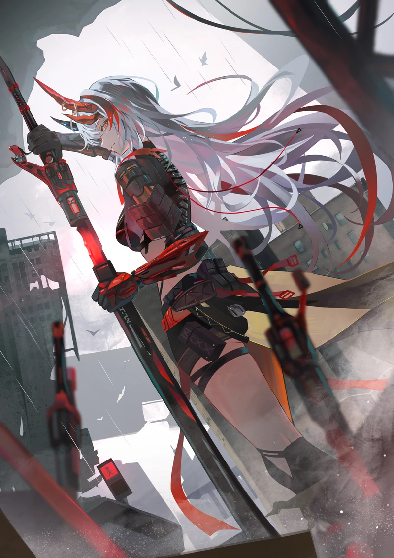 Ảnh anime nữ cầm kiếm lạnh lùng