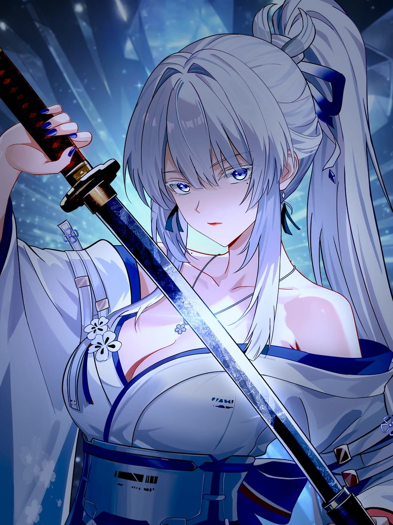 Ảnh anime nữ cầm kiếm xinh đẹp