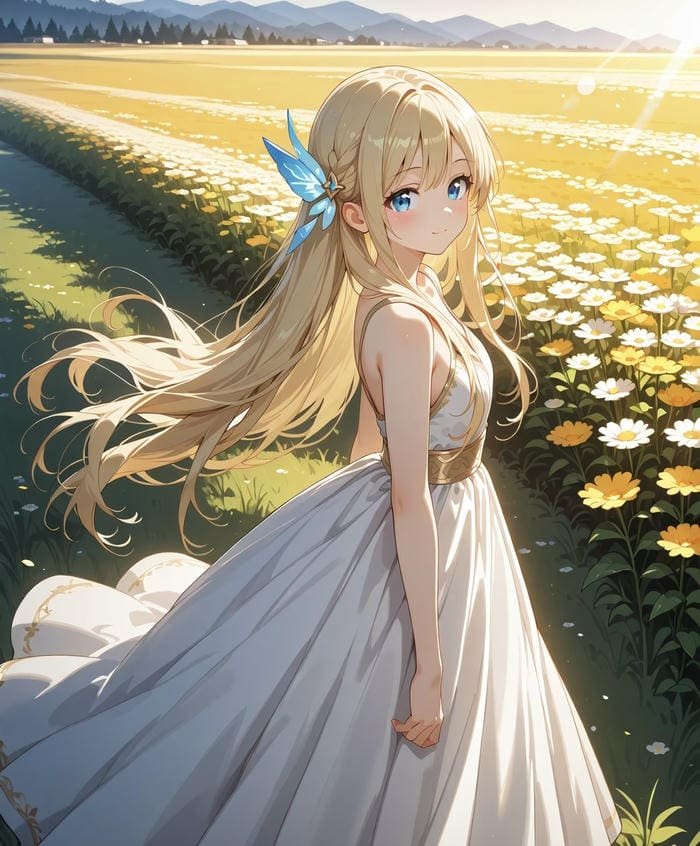 Ảnh anime tóc vàng phong cách nổi bật