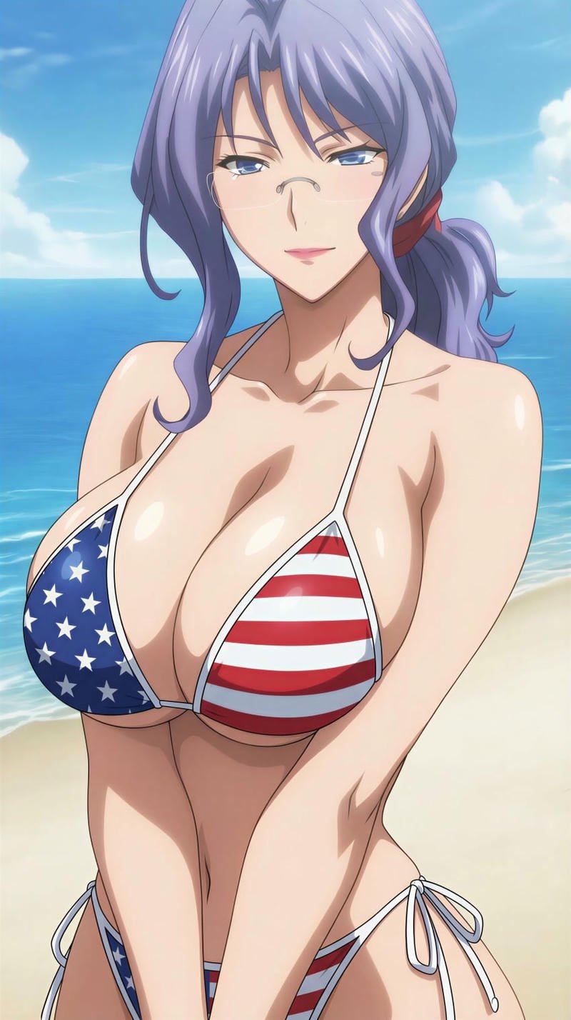 Ảnh gái anime mặc bikini ngây ngất