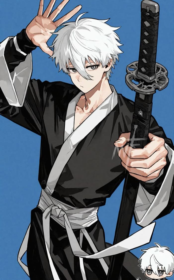 Ảnh nam anime cầm kiếm katana ngầu lòi