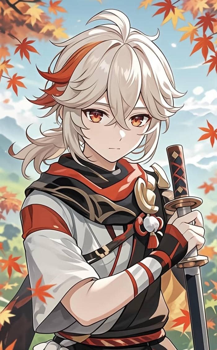 Ảnh nam cầm kiếm katana kiểu anime