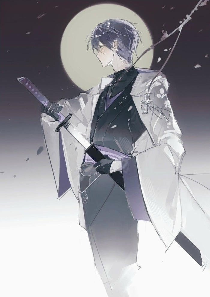 Ảnh nam cầm kiếm katana phong cách anime