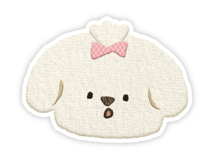 Ảnh nhãn dán cún con đáng yêu