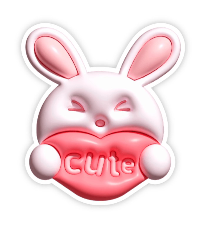 Ảnh nhãn dán đáng yêu nhẹ nhàng