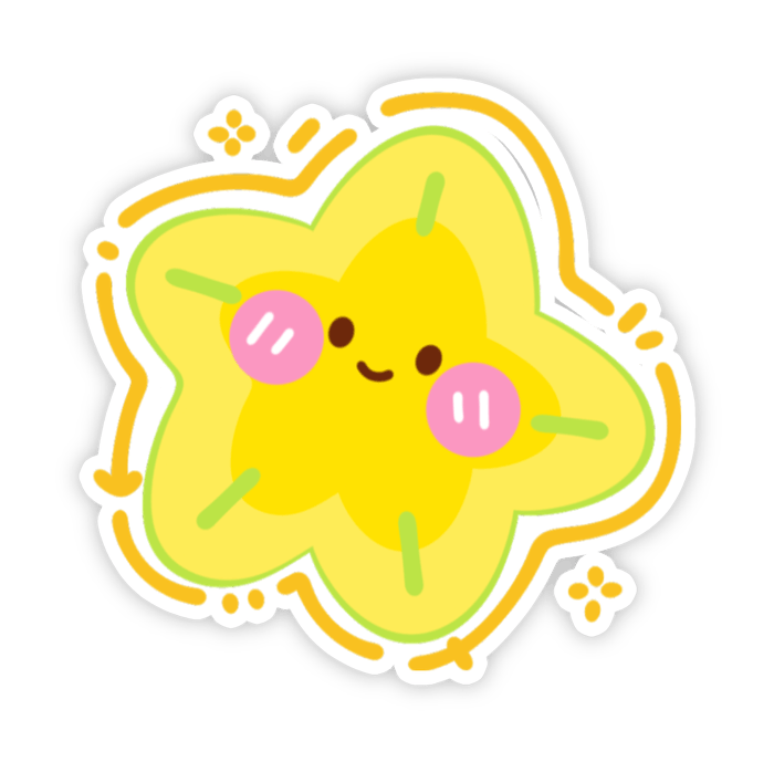 Ảnh nhãn dán ngôi sao vàng cute
