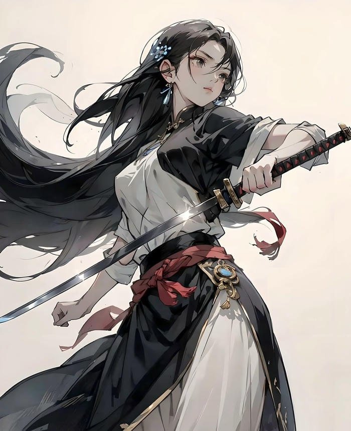 Ảnh phong cách chiến đấu nữ anime kiếm