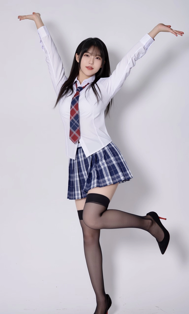Ảnh trang phục cosplay nữ sinh với màu sắc hài hòa nhẹ