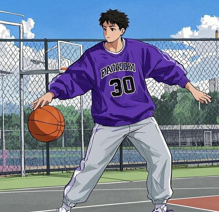 Anime bóng rổ chuyển động mượt mà