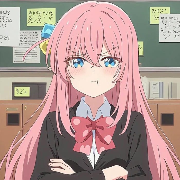 Anime nữ cute hình ảnh xinh cáu kỉnh