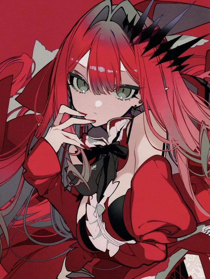 Anime nữ đẹp hiếm tóc đỏ cực ngầu