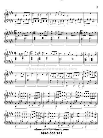 Sheet Piano Bản Hit Blue Cá»§a Yung Kai