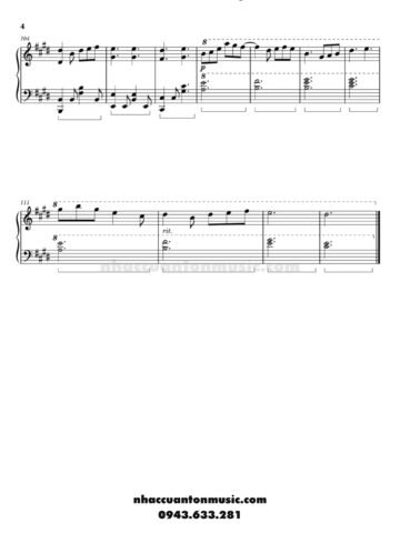 Sheet Piano Bản Hit Blue Cá»§a Yung Kai