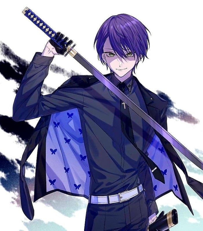 Bức ảnh anime nam cầm kiếm