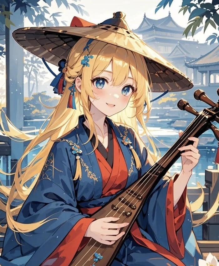 Bức ảnh anime tóc vàng sáng màu