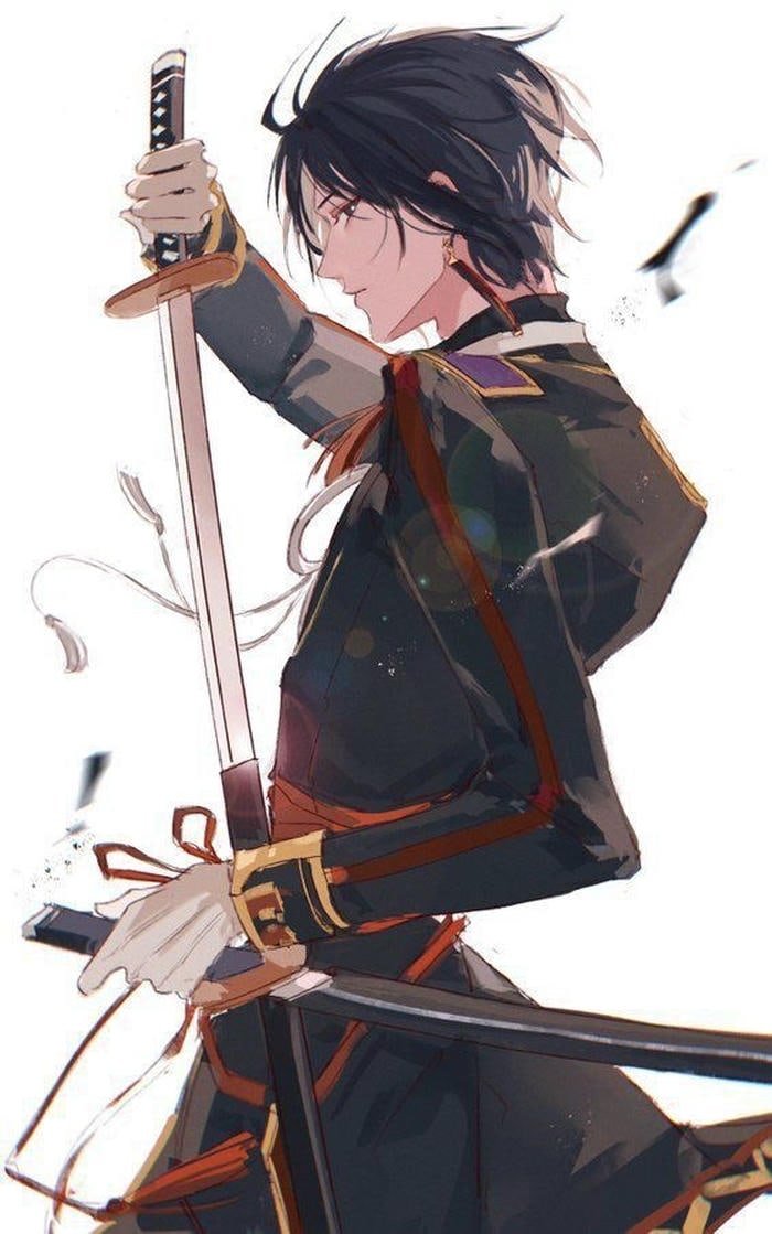 Bức ảnh nam cầm kiếm katana chiến binh