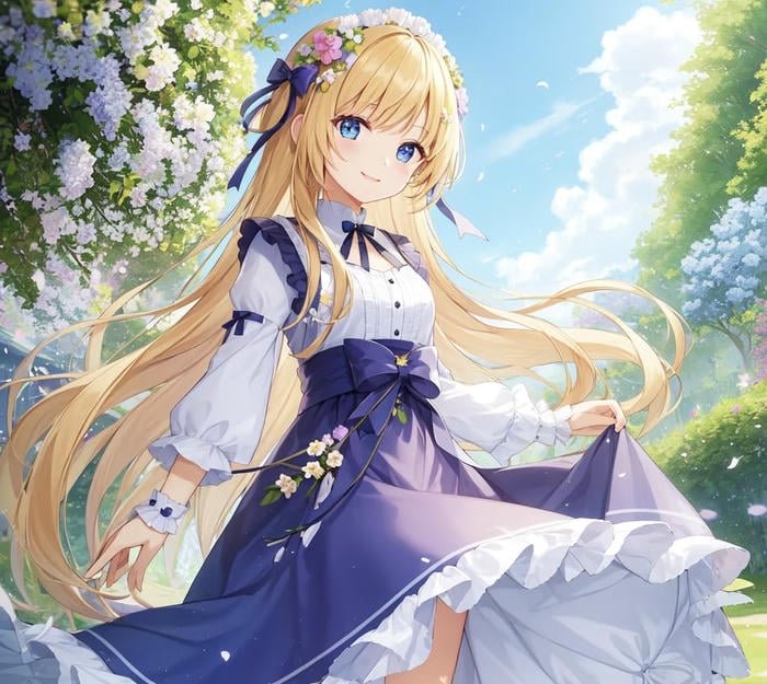 Bức ảnh nhân vật anime tóc vàng