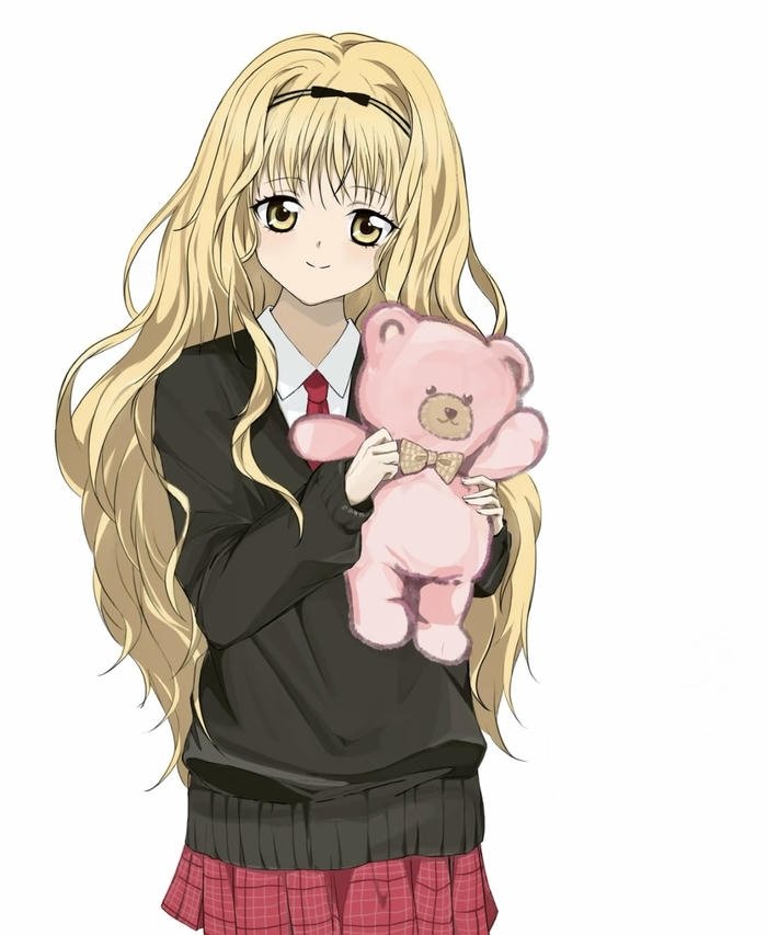 Bức ảnh tóc vàng anime nghệ thuật