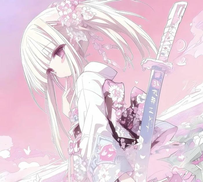 Bức hình anime nữ mang kiếm lạnh lùng