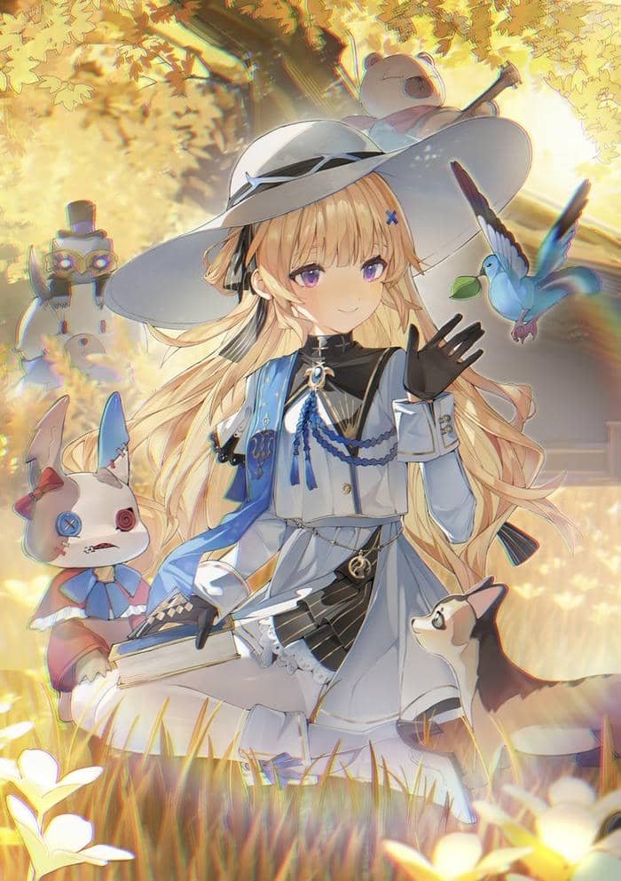 Bức hình anime tóc vàng ấn tượng