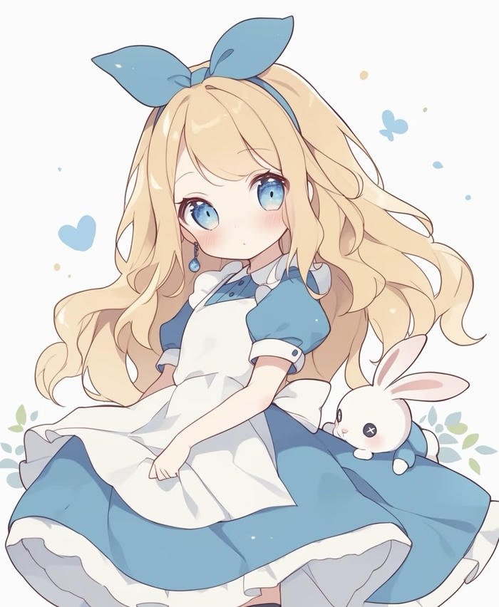 Bức hình anime tóc vàng phong cách