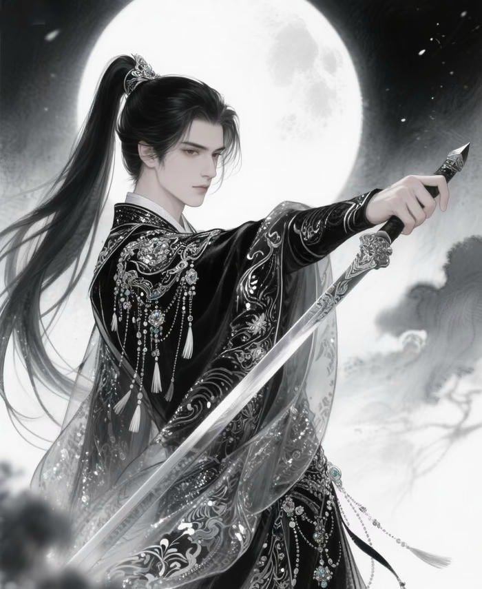 Bức hình nam cầm kiếm katana anime