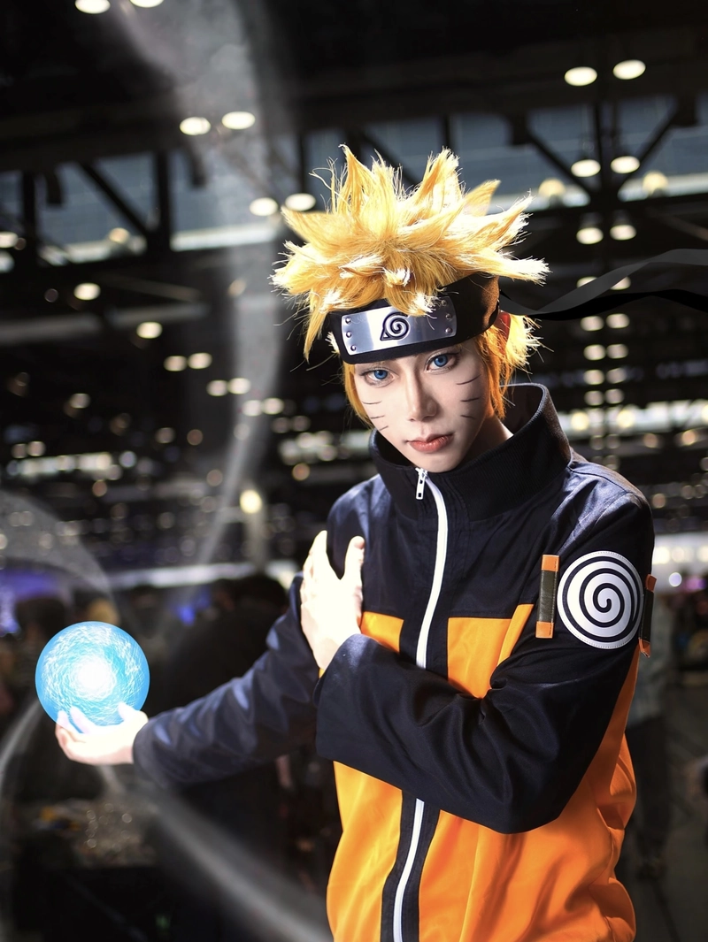 Chân dung nam tóc vàng đẹp cosplay Naruto