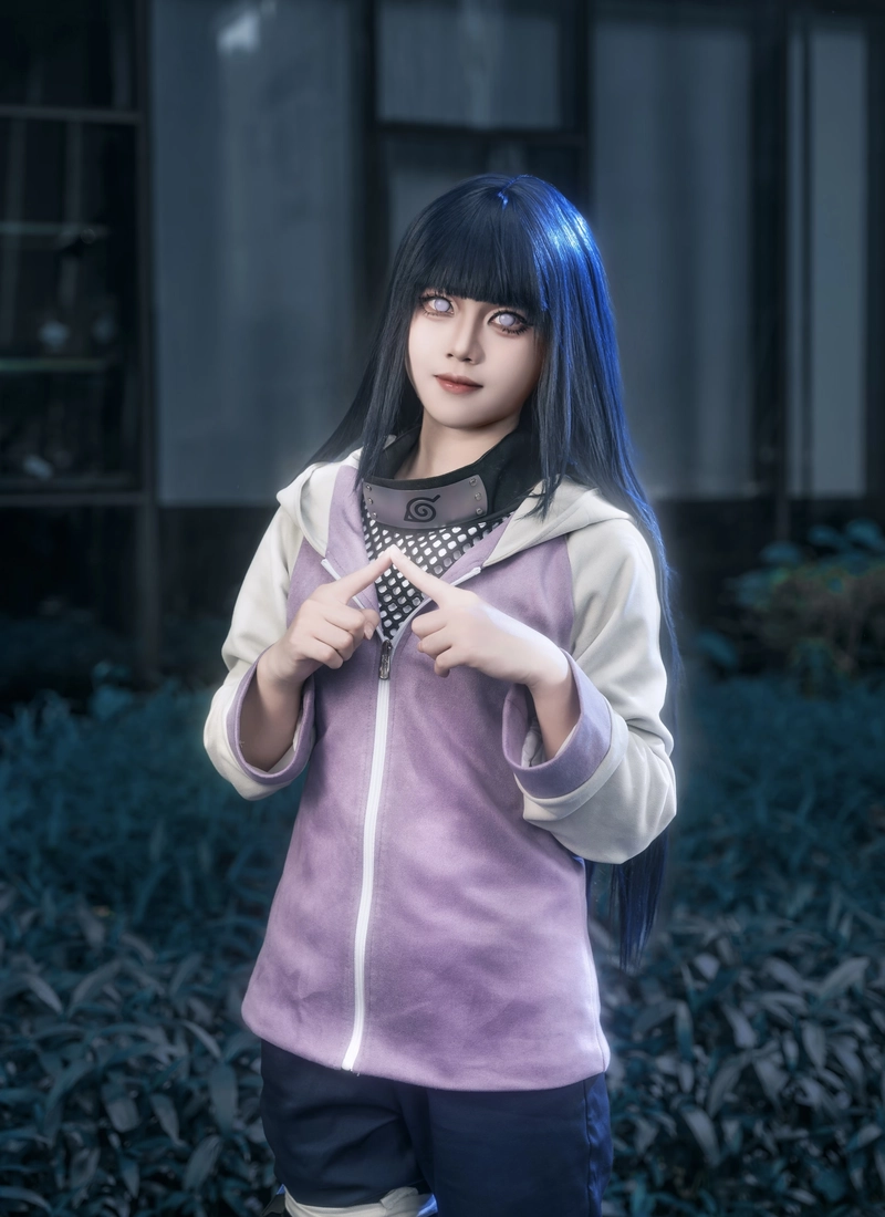 Chân dung tóc xanh thần thái cosplay Hinata