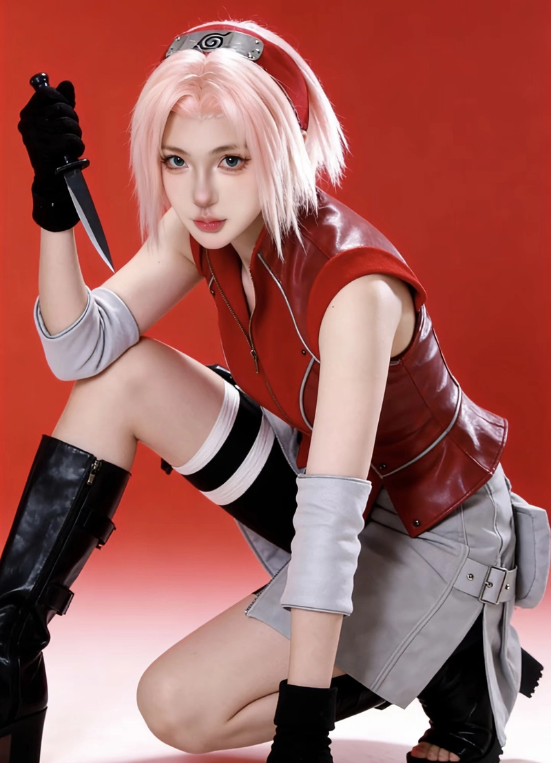 Gái xinh cosplay Sakura phong cách cuốn hút