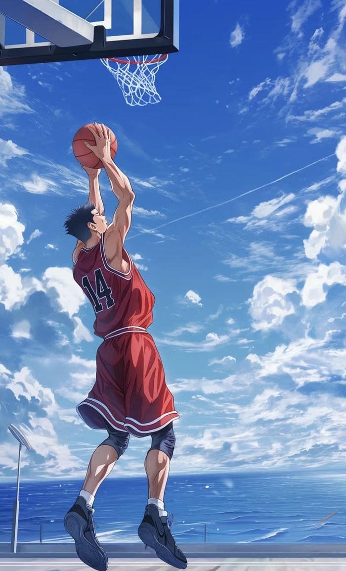 Hình ảnh anime bóng rổ chân thực
