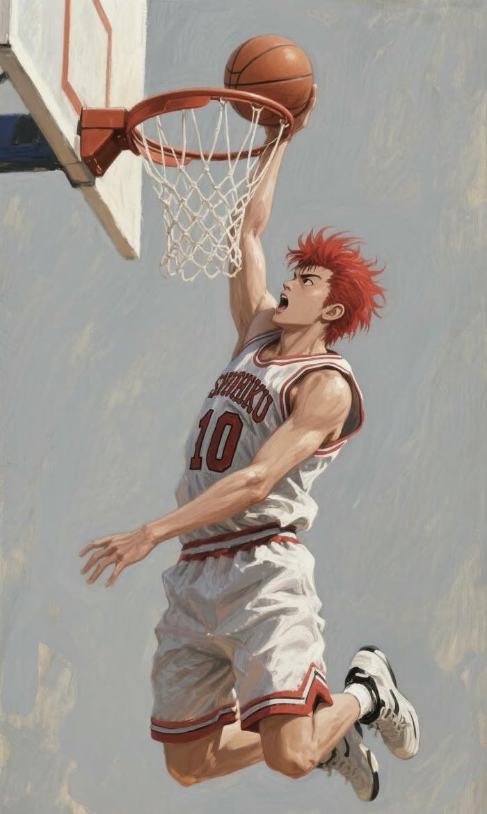 Hình ảnh anime bóng rổ góc nghiêng
