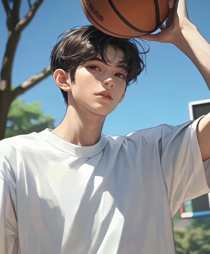 Hình ảnh anime bóng rổ ngoài trời