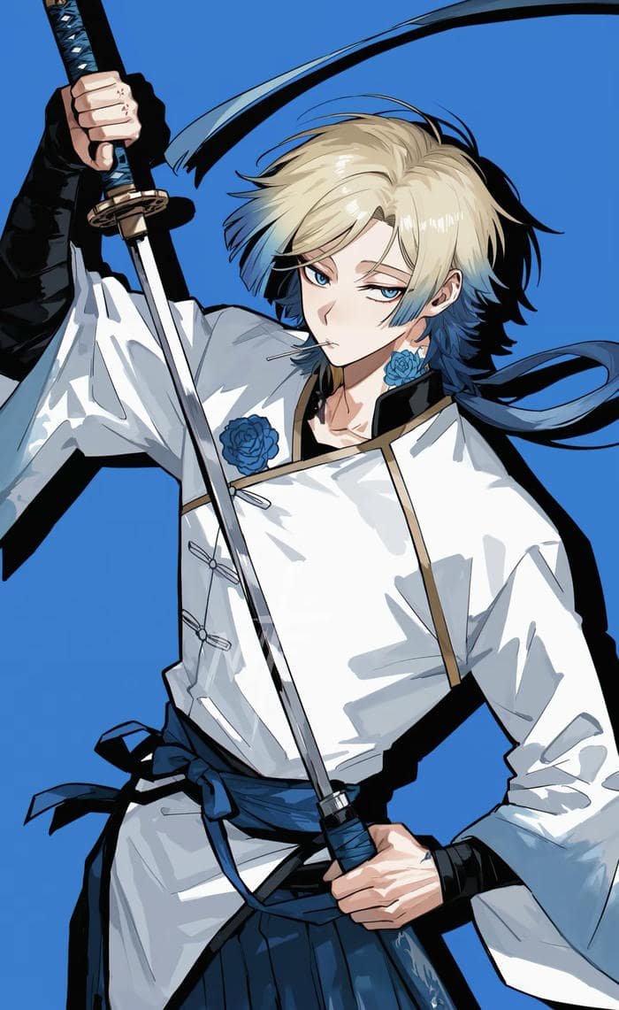 Hình ảnh anime cầm kiếm katana nam tính