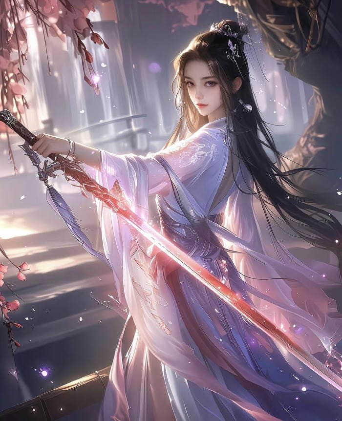 Hình ảnh anime nữ kiếm sĩ lạnh lùng