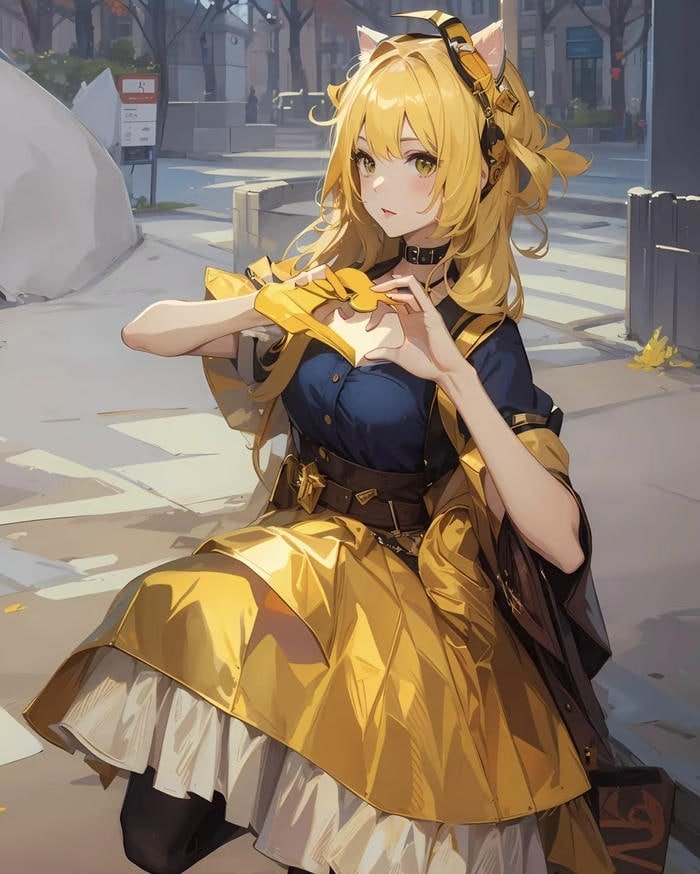 Hình ảnh anime tóc vàng hiện đại