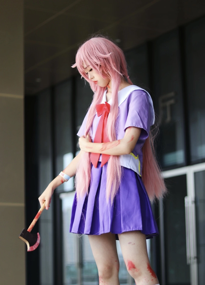 Hình ảnh gương mặt cosplay nữ sinh với nét dịu dàng rõ