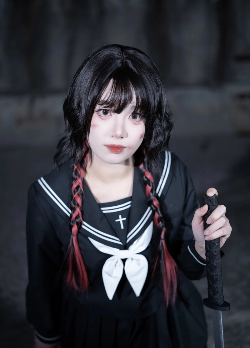 Hình ảnh mái tóc buộc hai bên cosplay nữ sinh nổi bật