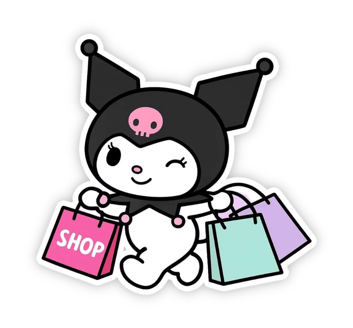 Hình ảnh nhãn dán Kurumi đi mua sắm