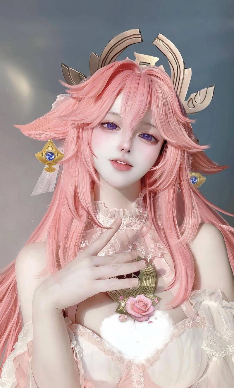 Hình ánh nhìn cổ trang cosplay tạo điểm nhấn rõ nét