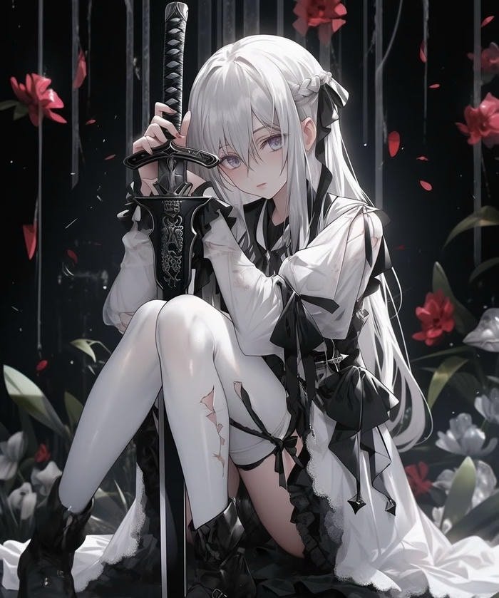 Hình ảnh nữ anh hùng kiếm anime