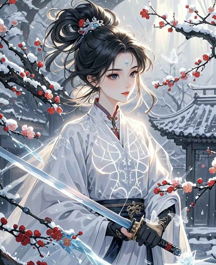 Hình ảnh nữ cầm kiếm anime ngầu