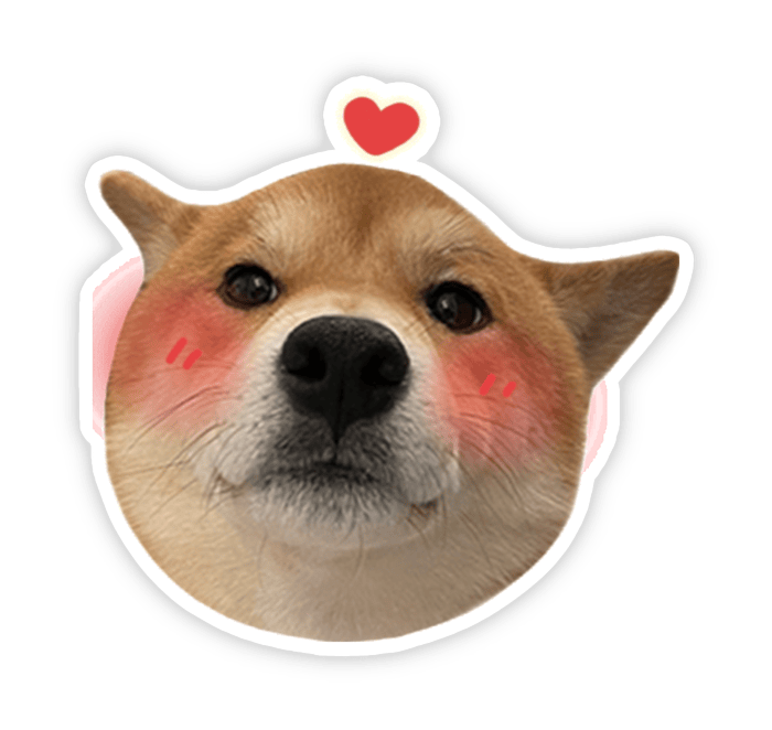 Hình ảnh sticker con chó cute dễ thương