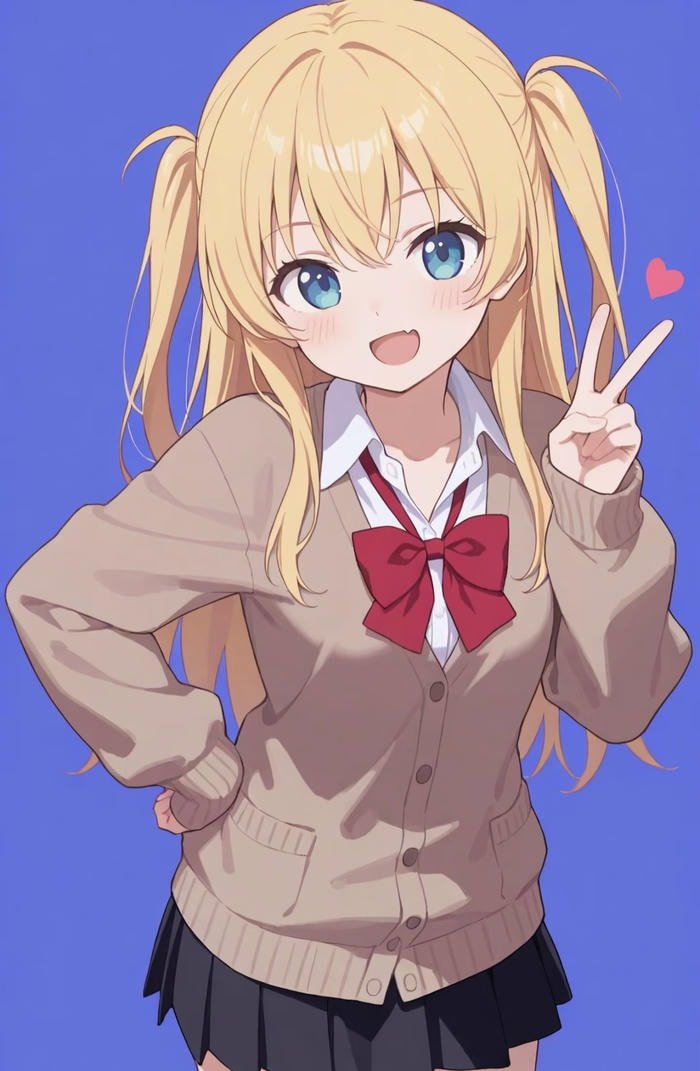 Hình ảnh tóc vàng anime cá tính