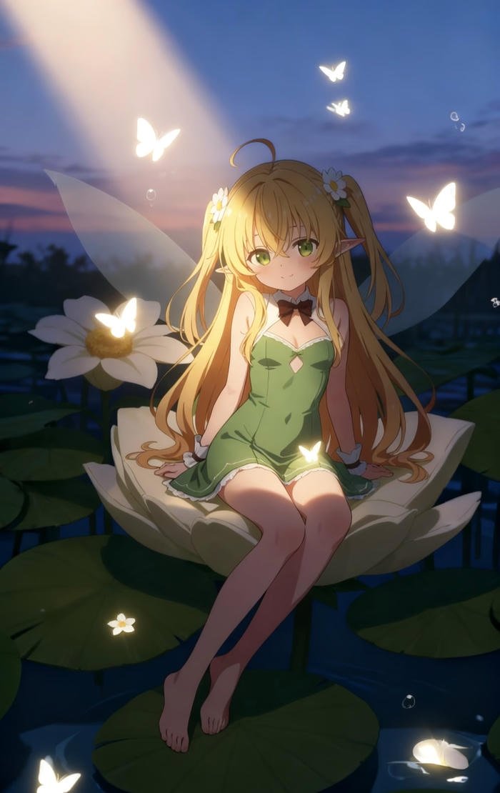 Hình ảnh tóc vàng anime cuốn hút